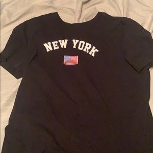 Black embroidered NY shirt
